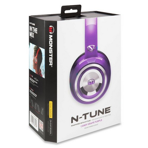 Monster NCredible NTune On-Ear Headphones Candy Purple 2