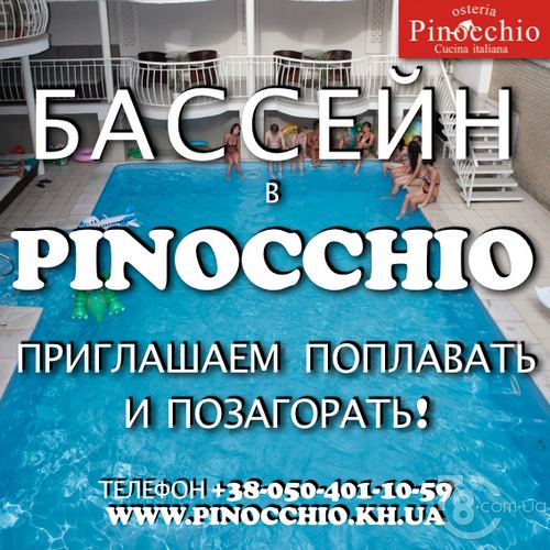 Бассейн Pinocchio - приглашаем поплавать и позагорать