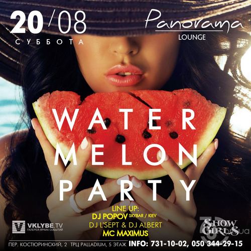 Watermelon Party. Dj Popov @ Panorama Lounge, 20 Августа 2016