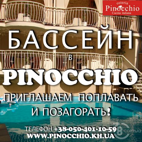 Бассейн «Pinocchio» - приглашаем поплавать и позагорать