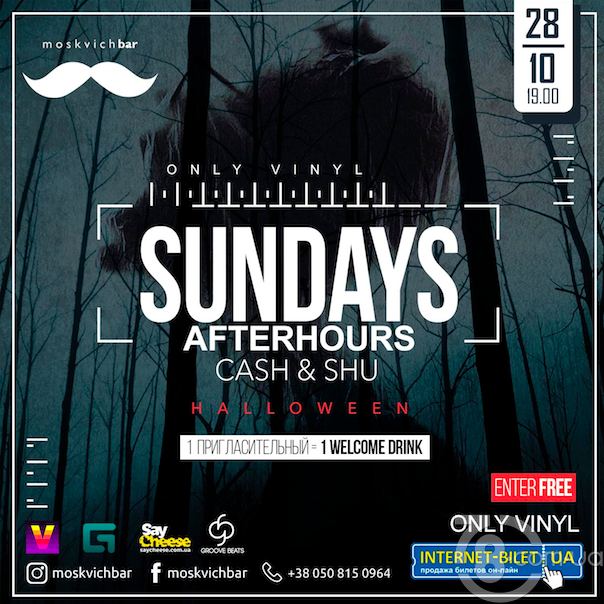 Sundays Afterhours «Halloween» @ Moskvich bar, 28 Октября 2018