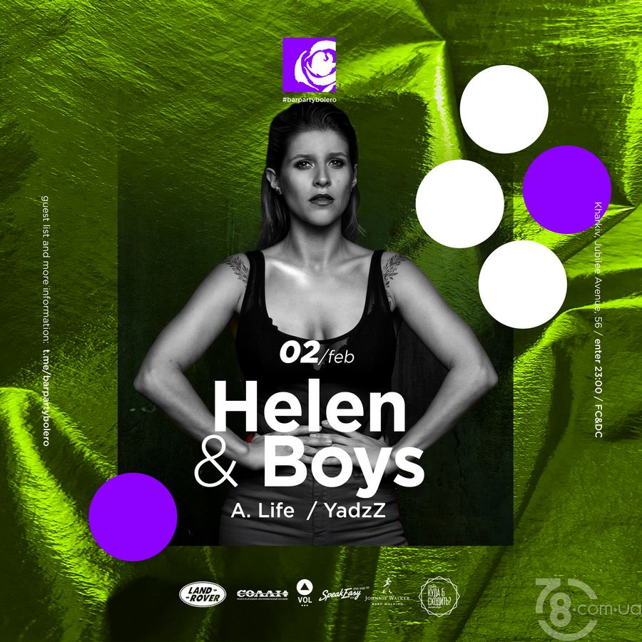 Helen & Boys, A.LIfe YadzZ @ Bar Party Bolero, 2 Февраля 2019